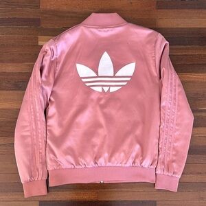 Adidas Women's Rose Satin Bomber Jacket